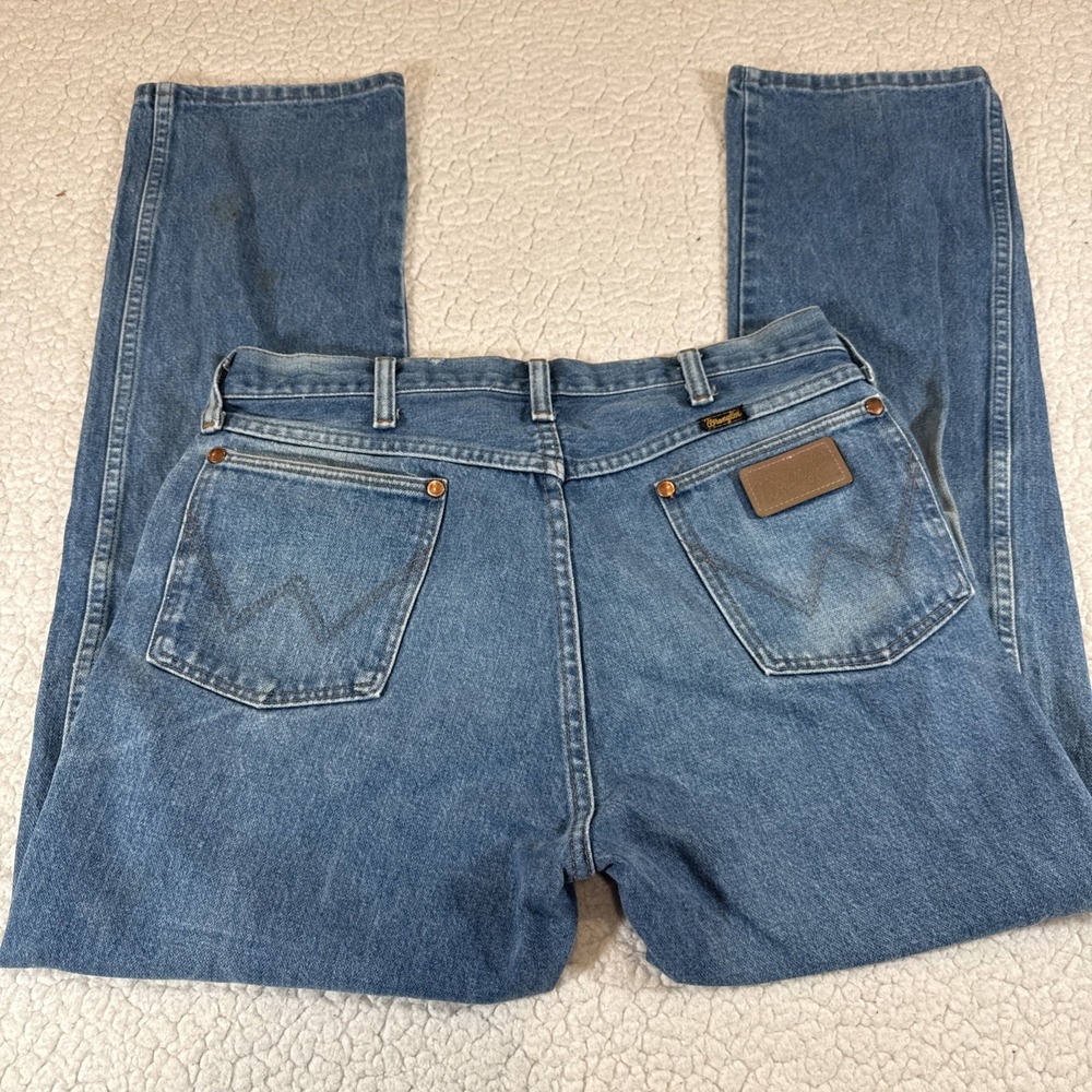Vintage Wrangler Jeans Women 34x30 USA Made High Waist Y2K VTG Straight Leg